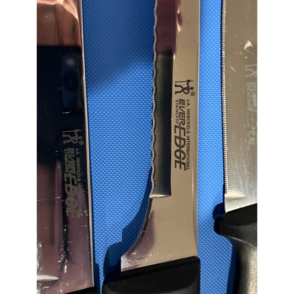JA Henckels International Everedge Knife Set 4pc Stainless Steel Black Handle - Picture 9 of 10